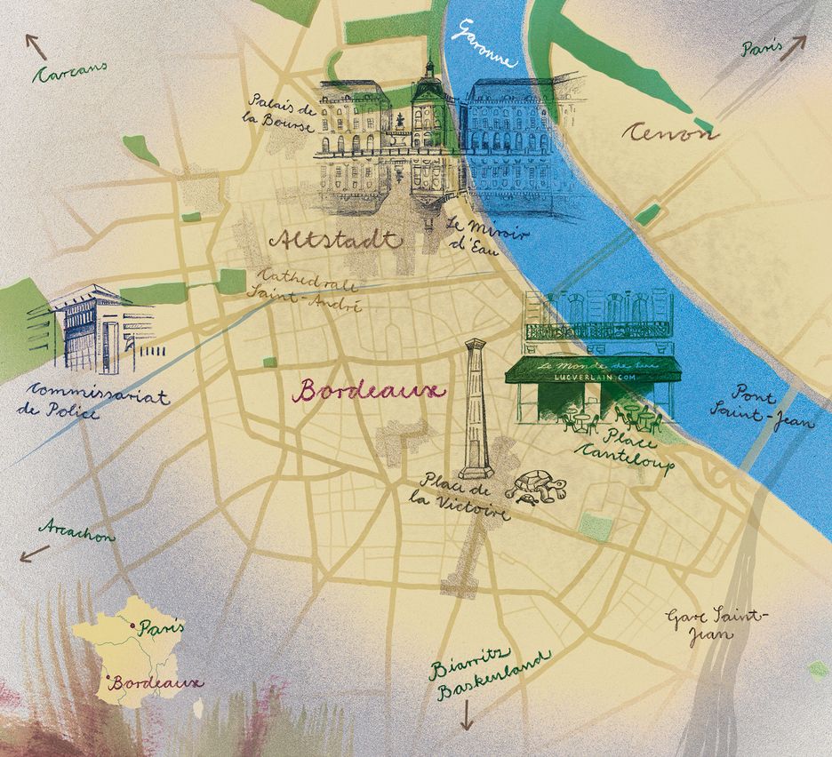 Karte von Bordeaux